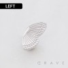 TEXTURED 3D BUTTERLFY WING TOP PUSHIN (THREADLESS) 316L SURGICAL STEEL LABRET SET